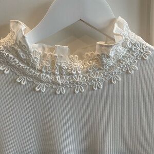 Ted Baker Cream Lace Trim Blouse